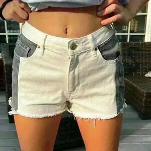 PACSUN White & Lt Wash Black Ripped Vintage High Rise Festival Spring Break